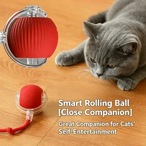 Smart Self-Moving Cat Toy Ball, Interactive Sound Rolling Pet Toy for Boredom Relief