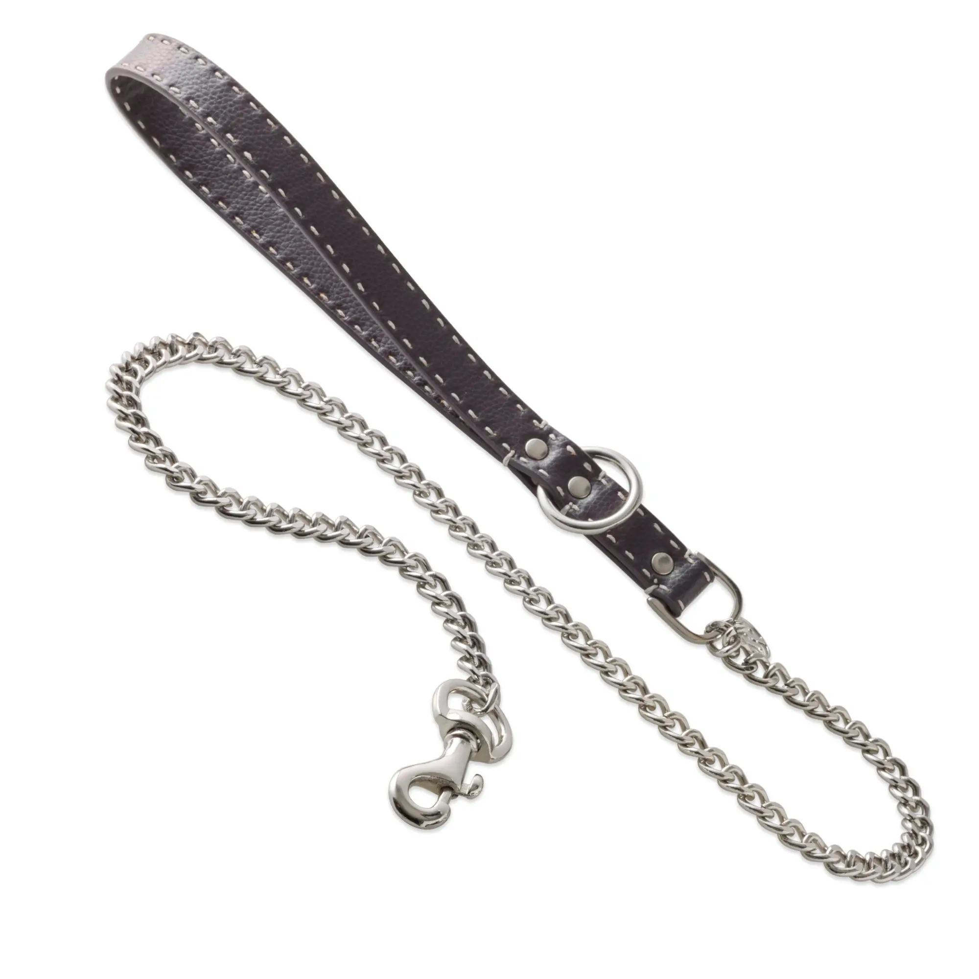 LINKS - THE SADDLE STITCH VEGAN LEATHER CHAIN LEASH