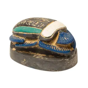 Egyptian Scarab Statue Blue - Made in Egypt
