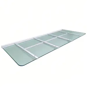 96 X 38 Heavy-Duty Window Well Cover, Transparent PVC with Metal Frame, Supports Up to 500 lbs 10249-6111