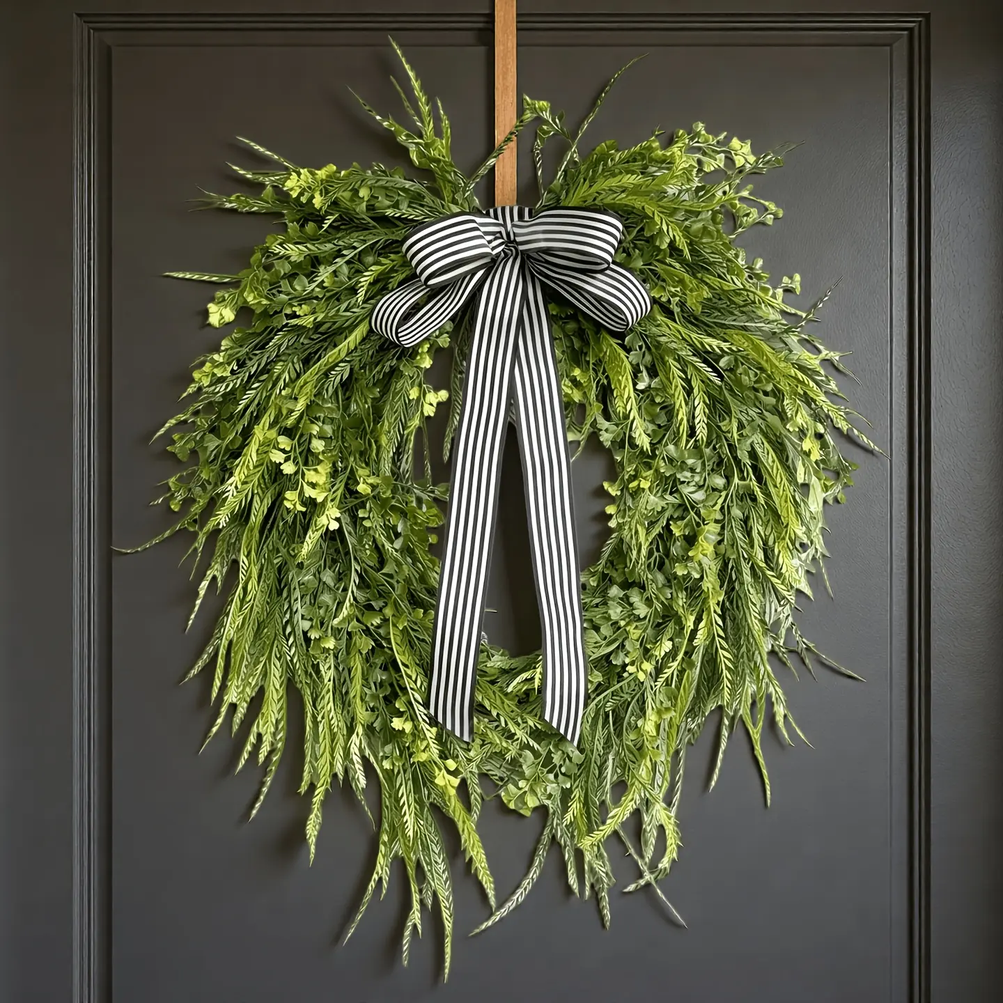 Greenery Year Round Wreath for Front Door- Outdoor French Cottage Grapevine Wreath - Mothers Day Gift - All Season Porch Decor