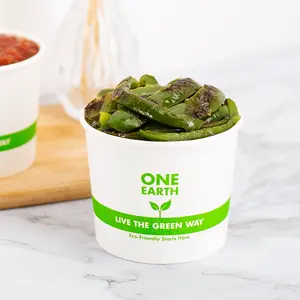 Karat Earth Eco-Friendly 10oz Paper Cold/ Hot Food Container (90.8mm), Generic Print - 1,000 pcs