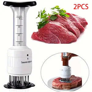 Ultimate Meat Injector Kit for Perfectly Tender Steaks, Professional Chef-Approved, Ideal for BBQ & Grills, Enhance Flavors Effortlessly