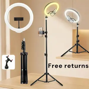 12" Adjustable Ring Light with 43“ Tripod Stand, Multi-Scene Dimmable LED Fill Light for Live Streaming, TikTok Videos, Portrait Photography, YouTube, Cellphone#FathersDayGifts#SummerVibes