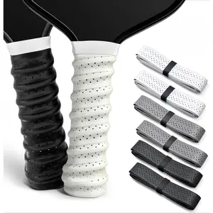 Ribbed Pickleball Overgrip Tape, Non-Slip Sweat-Wicking Racquet Grip for Pickleball/Tennis/Badminton