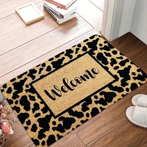 1 Leopard Print Welcome Decorative Door Mat Soft Kitchen Floor Mat Floor Mat Living Room Decor Carpet Home Decor Rugs for Indoor and Outdoor Home Decor
