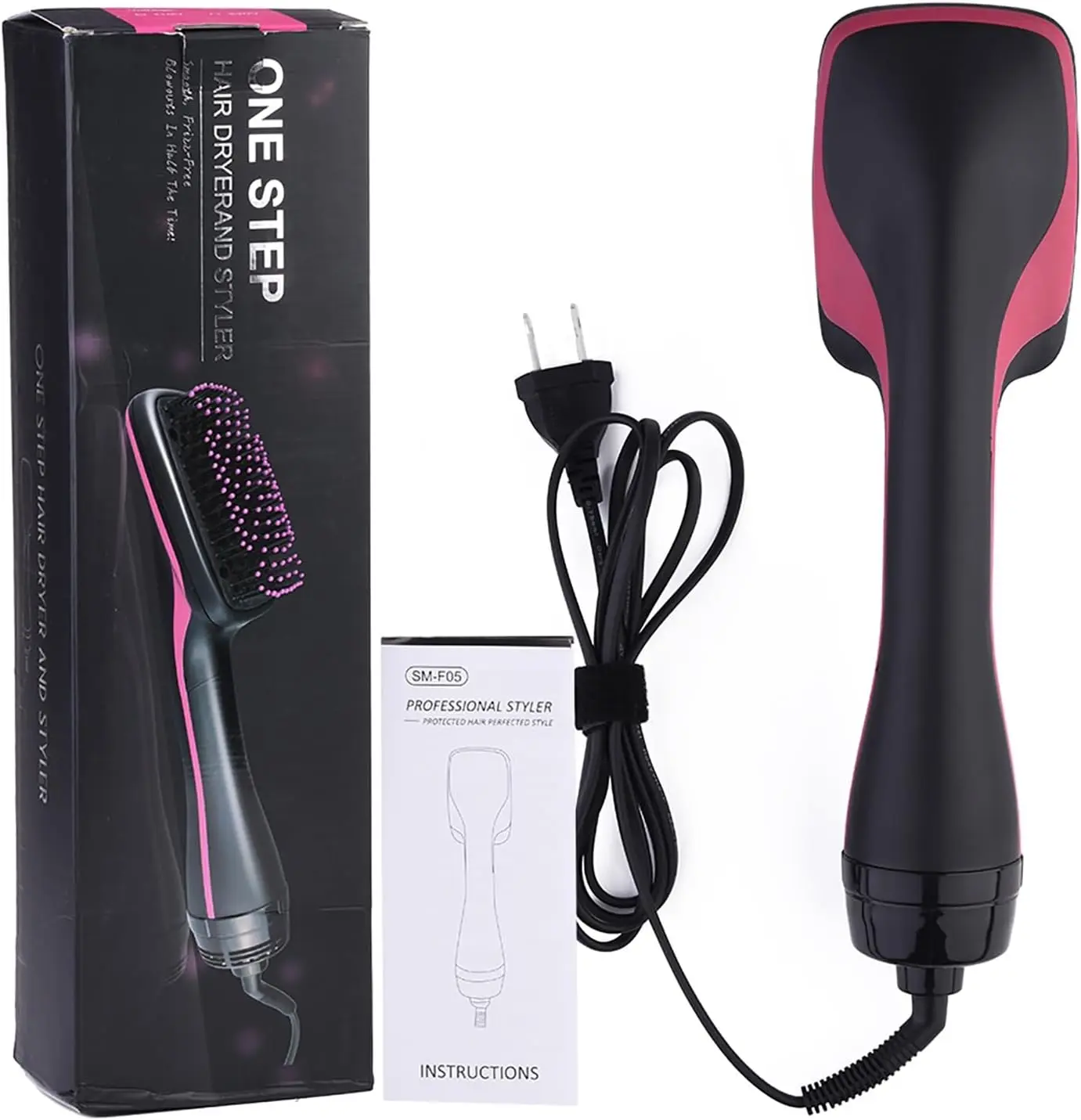 Electric Heated Hair Straightening Brush for Wet & Dry Use, Scalp Massage Function, Hot Air Styling Comb for Home Use,  2-in-1 Anti-Scald Hair Styling Tool, Gift for Women