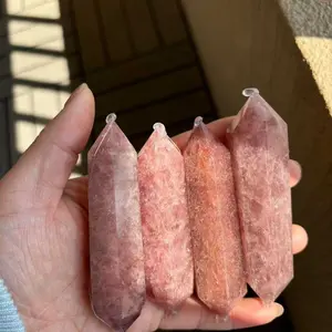 Strawberry Quartz Double Points Four Pieces
