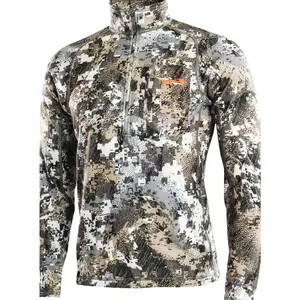 Unisex Tactical Camo Pullover – Oversized Fleece Quarter Zip Long Sleeve Hunting Shirt