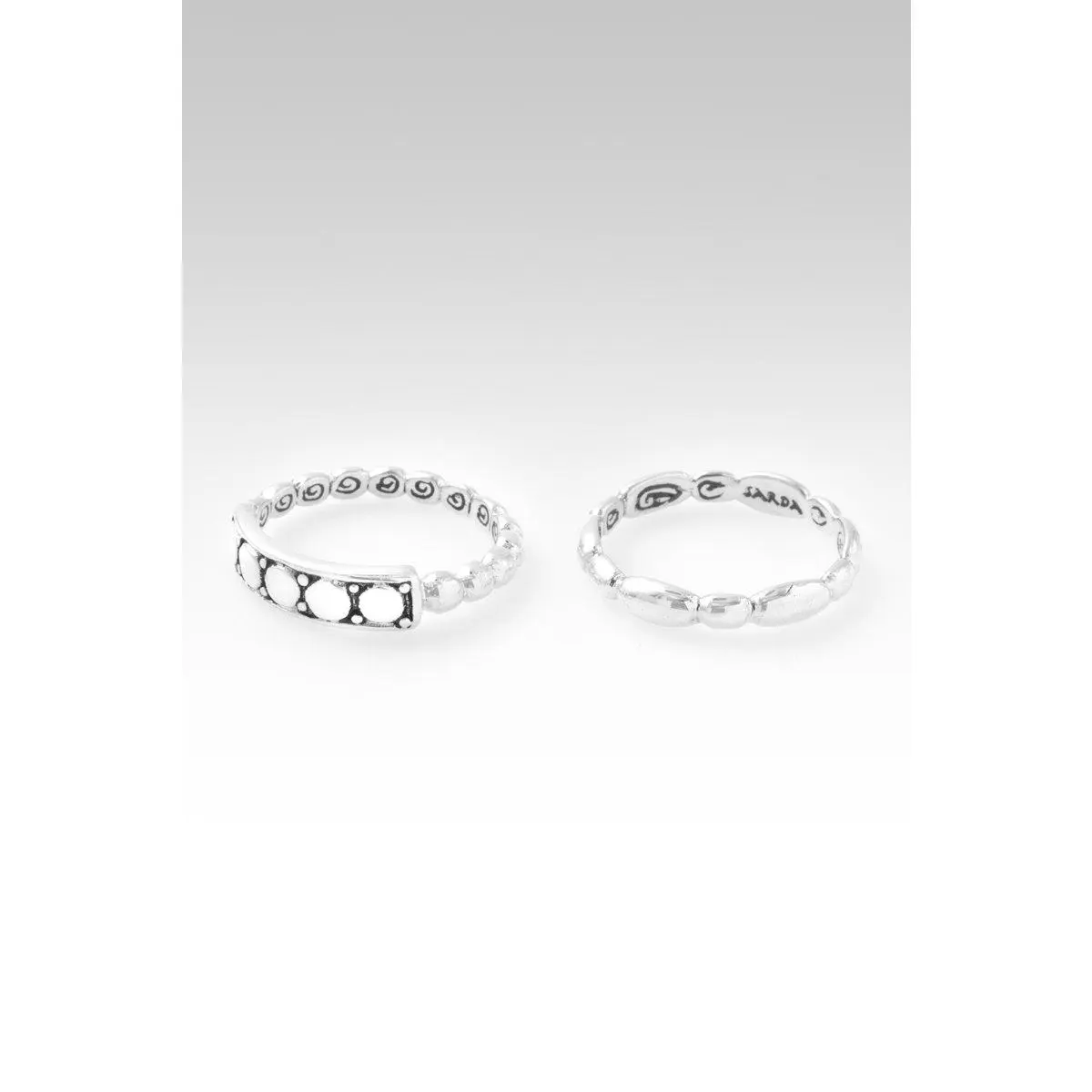 Let Go, Let God Ring Set of 2™ in Flat Jawan