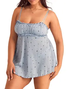 Ophylia B1 Floral Blue Plus Sleepwear