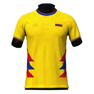 Colombia Soccer Jersey 2026 Yellow Fan Shirt Unisex Streetwear Casual Sporty Tee Loose Comfortable Fit Fall Winter Spring Supporter Gift Futbol Lover Top