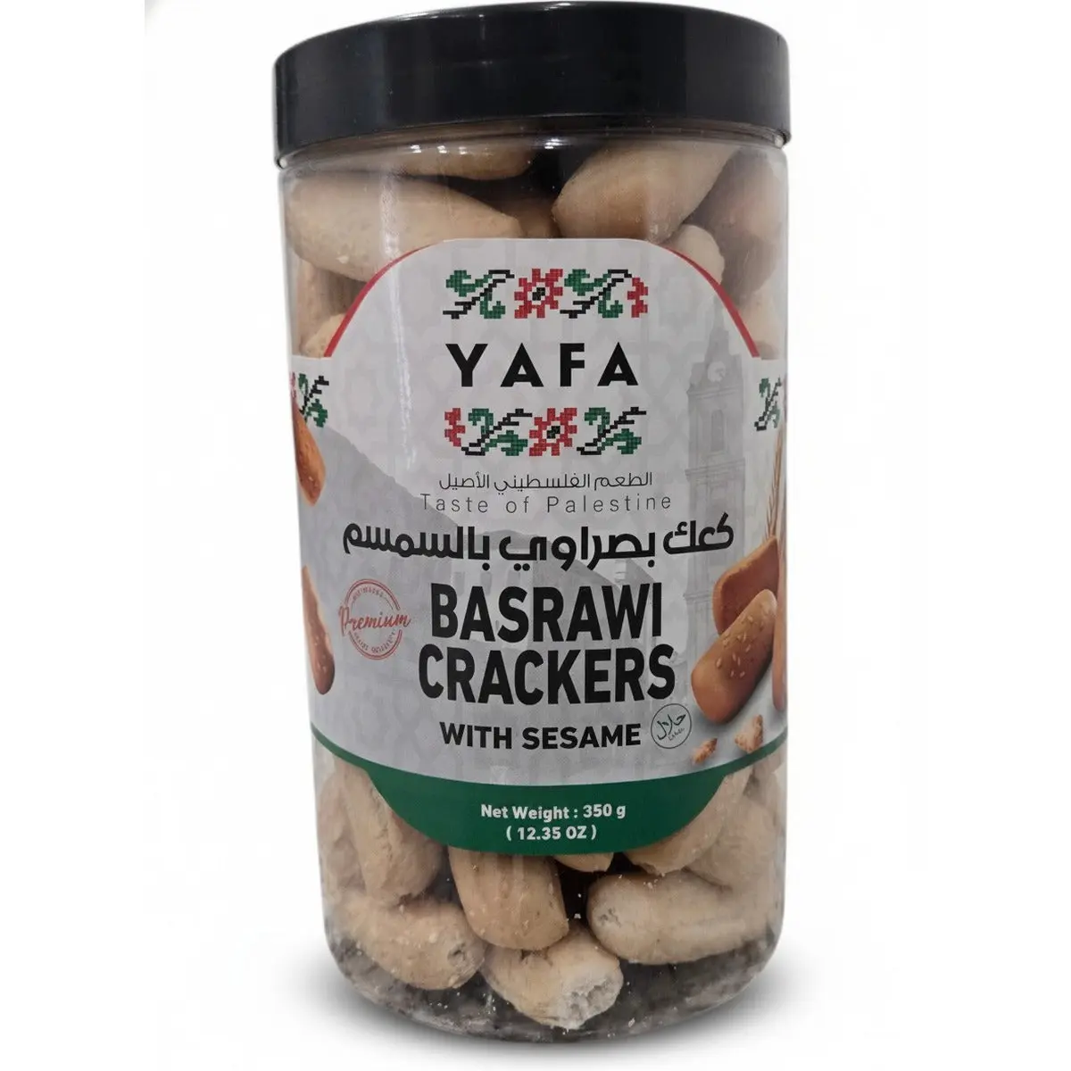 YAFA Basrawi Sesame Crackers - 350g Pantry Staple, Ambient Snacks, Crisps & Puffed Snacks