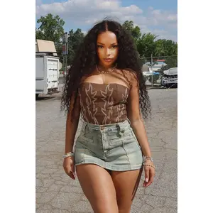 Call Me Again PU Western Corset Top