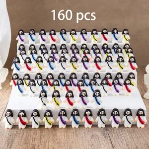 160 pcs, new creative design, party center decoration, with "Jesus Loves You" banner, mini statue, decorated Jesus statue, religious party gifts, party gifts, household items, Easter eggs, New Year's gifts, Thanksgiving, Christmas gifts