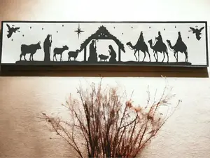 Custom Nativity Scene Wood Picture - High-Quality Wooden Artwork for Home Decor