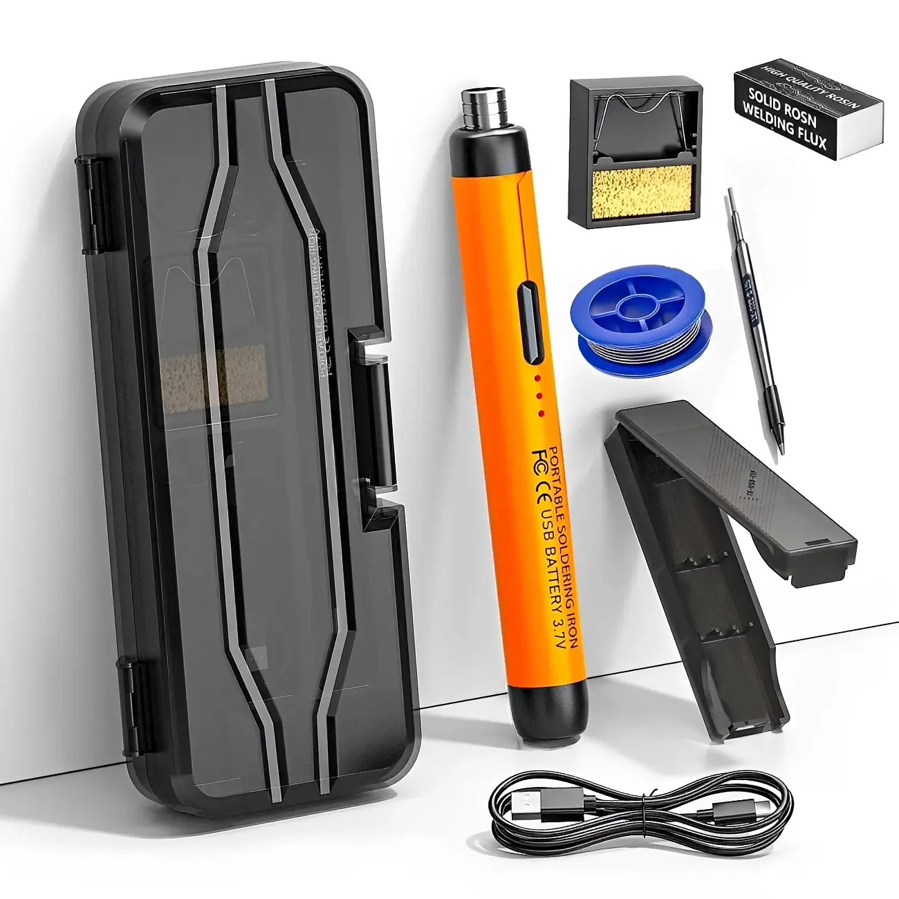 Portable USB Adjustable-USB Rechargeable Portable Soldering Tool,Pen Grip, Digital Adjustable Temperature Thermostat,USB Cable,Easy to Handle for Home Appliance Repair,DIY Crafts,RC Projects (for DIY Enthusiasts)