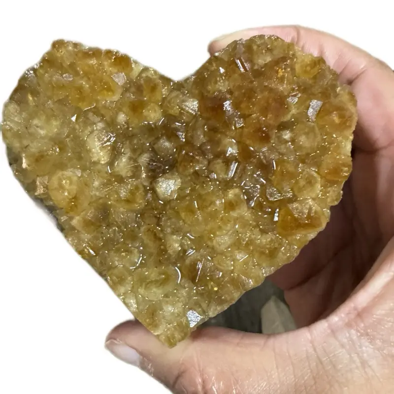 Raw Citrine Heart