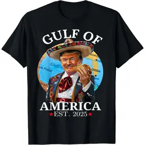 Trump Gulf Of Us America 2025 T-shirt, Trump Merchandise Tacos Mexican , Funny Meme Graphic Tees, Y2k Shirt, Sumer Outfit, Oversized, For Men Women