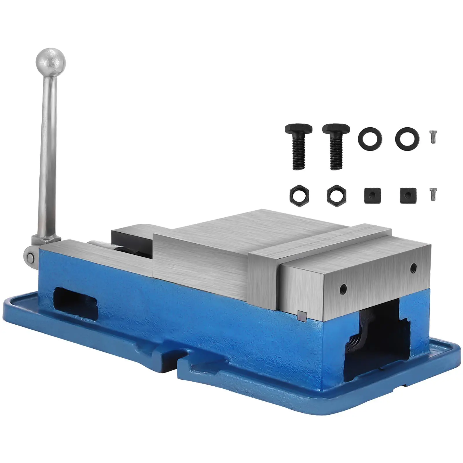 【summerfinds】VEVOR 6-in ACCU Lock Precision Cast Iron Vise, Drill Press Milling Bench Vise with 6-in Jaws, Adjustable Height, 29 kN Clamping Force for Milling Tasks