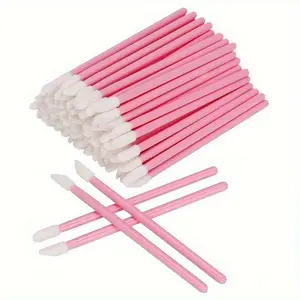 Disposable Makeup Lip Brush (100pcs), Lipstick Mascara Wands Applicators, Eyelash Eyeshadow Lip Gloss Brushes, Cosmetic Tools for Women