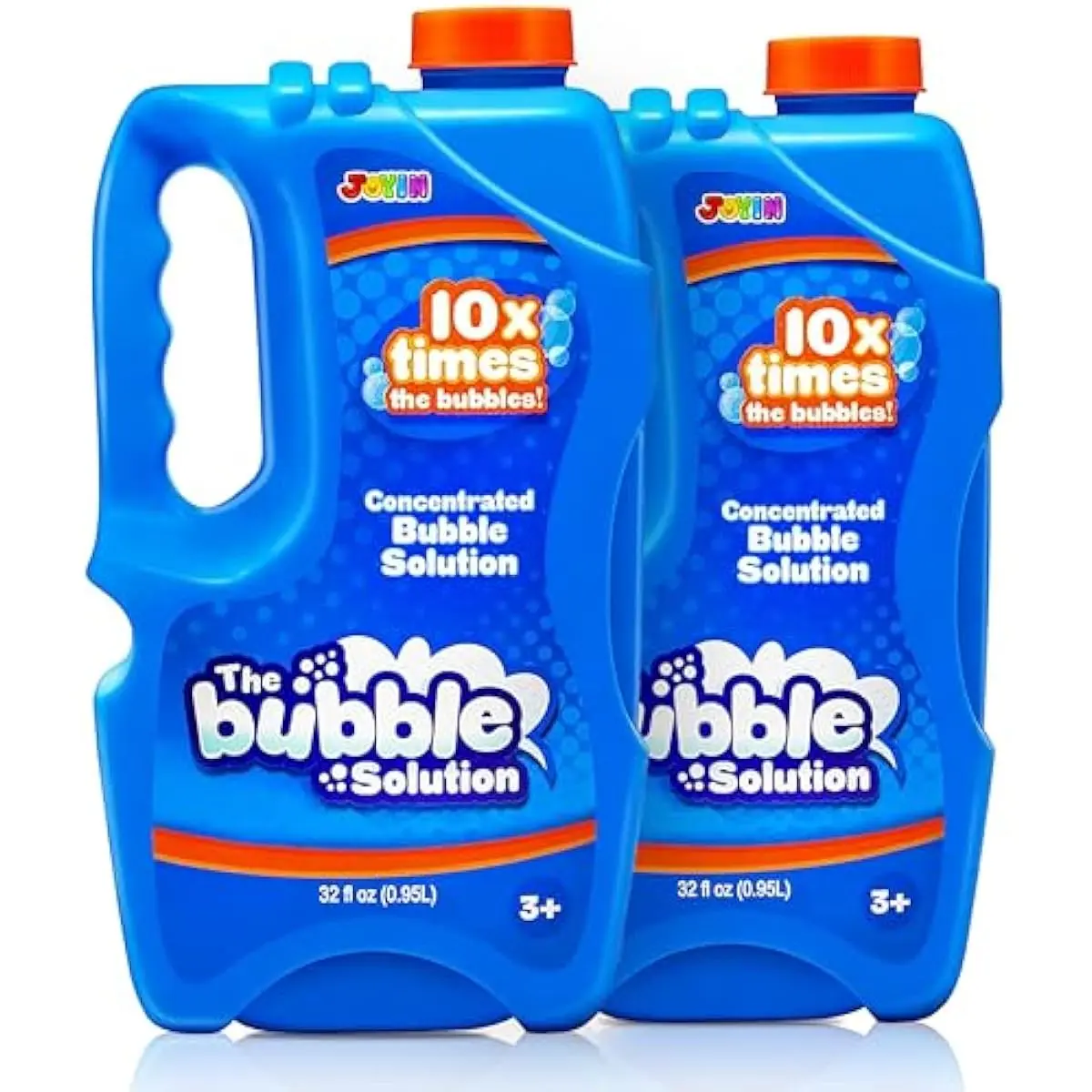 2 Bottles Bubbles Refill Solutions 64 oz (up to 5 Gallon), Concentrated Solution for Bubble Machine, Gun, Wand Refill Fluid Summer, Easter Toys(Blue)