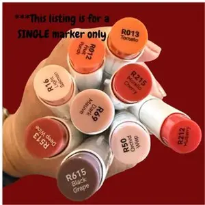Red Ohuhu Honolulu B Brush/Fine/Chisel Tip Marker –Single Color | Sold by The Marker Monster