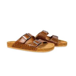 Maggie Embossed Leather Sandals Footwear Summer