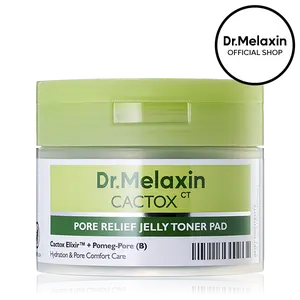 [Dr.Melaxin Official] CACTOX Pore Relief Jelly Toner Pads 60 Pads with Cactus Cooling & Dehydrated Pore Care