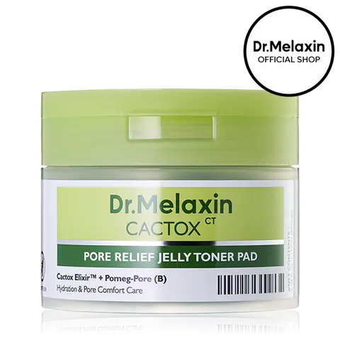 [Dr.Melaxin Official] CACTOX Pore Relief Jelly Toner Pads 60 Pads with Cactus Cooling & Dehydrated Pore Care
