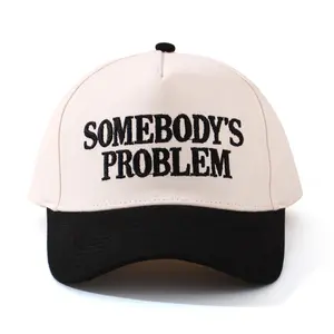 Somebody's Problem Embroidery Baseball Cap - Adjustable Snapback Trucker Hat for Men & Women, Casual Outdoor Sports Fashion Accessory, Perfect Gift