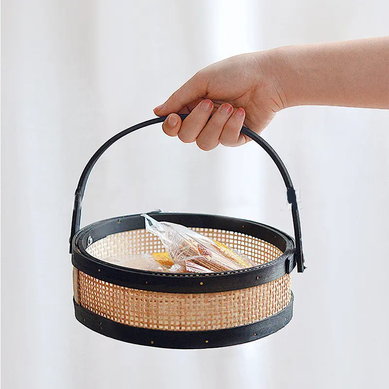 Rattan Woven Basket with Handle