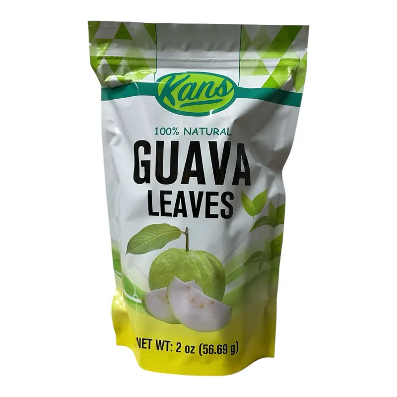 Kans 100% Natural Dried Guava Leaves, 2oz (56.69g) Resealable Bag, Fresh & Authentic for Culinary Use, Dried Leaves