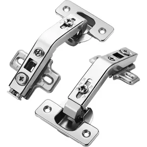 2 Pack 135° Lazy Susan Hinge, Full Overlay Concealed Hinge for Corner Kitchen Cabinet Replacement Hardware, Folding Cupboard Door