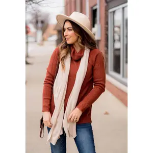 Knitted Cowl Neck Sweater