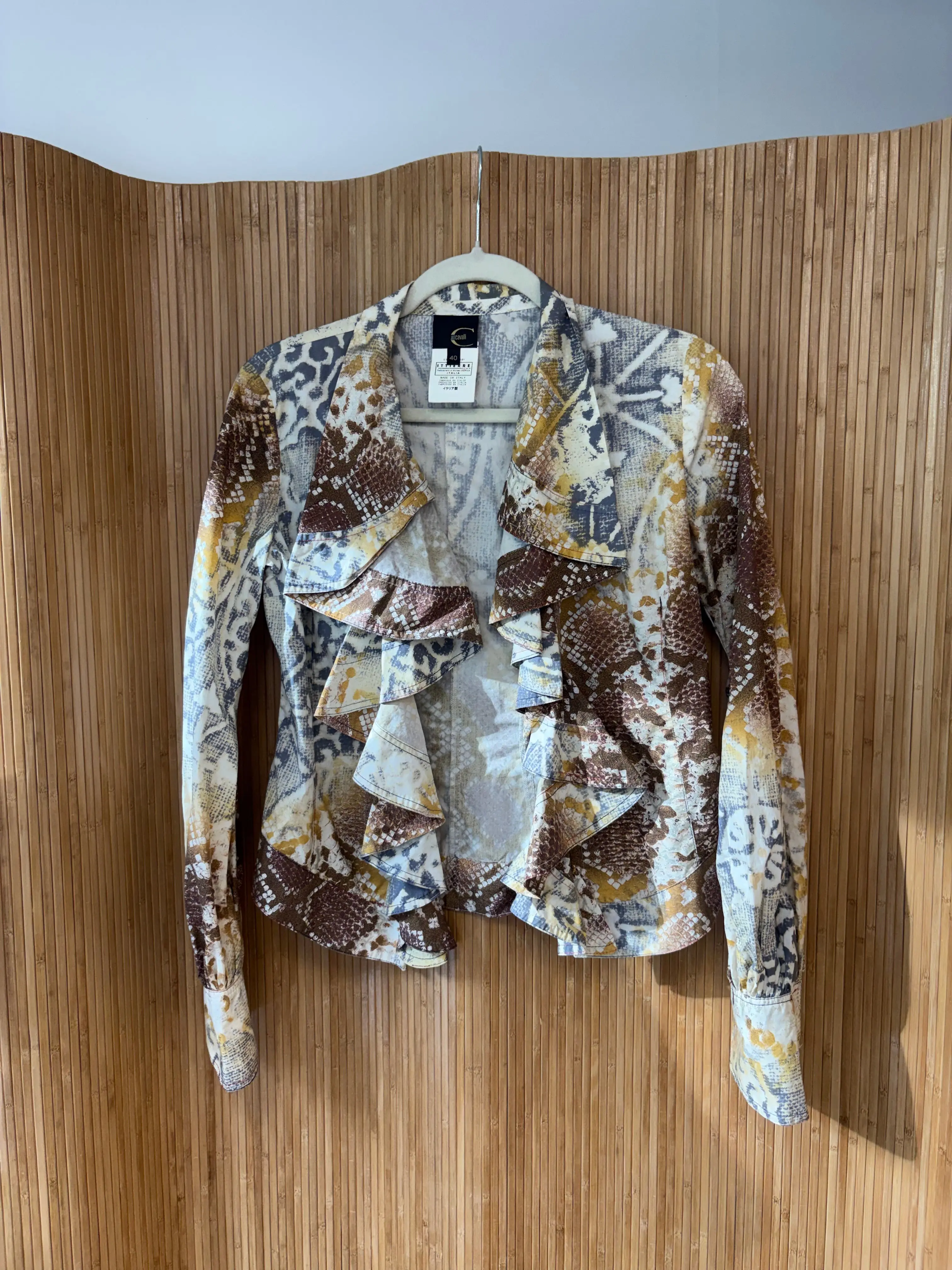 Just Cavalli Multicolored Ruffled Blouse
