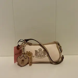 Women's Juicy Couture Royal to Juicy Convertible Baguette Mini Wristlet - Soft White & Tan