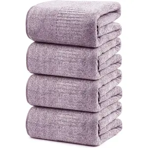 Bath Towels 2 or 4 Counts Large Bathroom Towels 35” x 63” Plush Soft Bath Towel for Shower Extra Absorbent Jumbo Bath Sheet Purple Home Goods