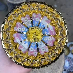 Gilded Crane & Cherry Blossom Jianzhan teacup,Chinese culture,High-temperature firing,Handcrafted ceramic cup,Wine Glass,  Kung Fu Cup - Opulent Metallic Artware