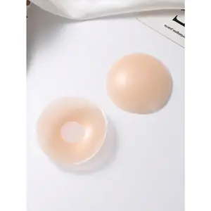 1pc Reusable Silicone Invisible Sticky Nipple Covers for Women - Anti-Bump Thin Breast Patches, Washable & Reusable, Medium Stretch, Solid Color, Perfect for Dresses, Bikinis, And, Elegant Design, Comfortable Fit