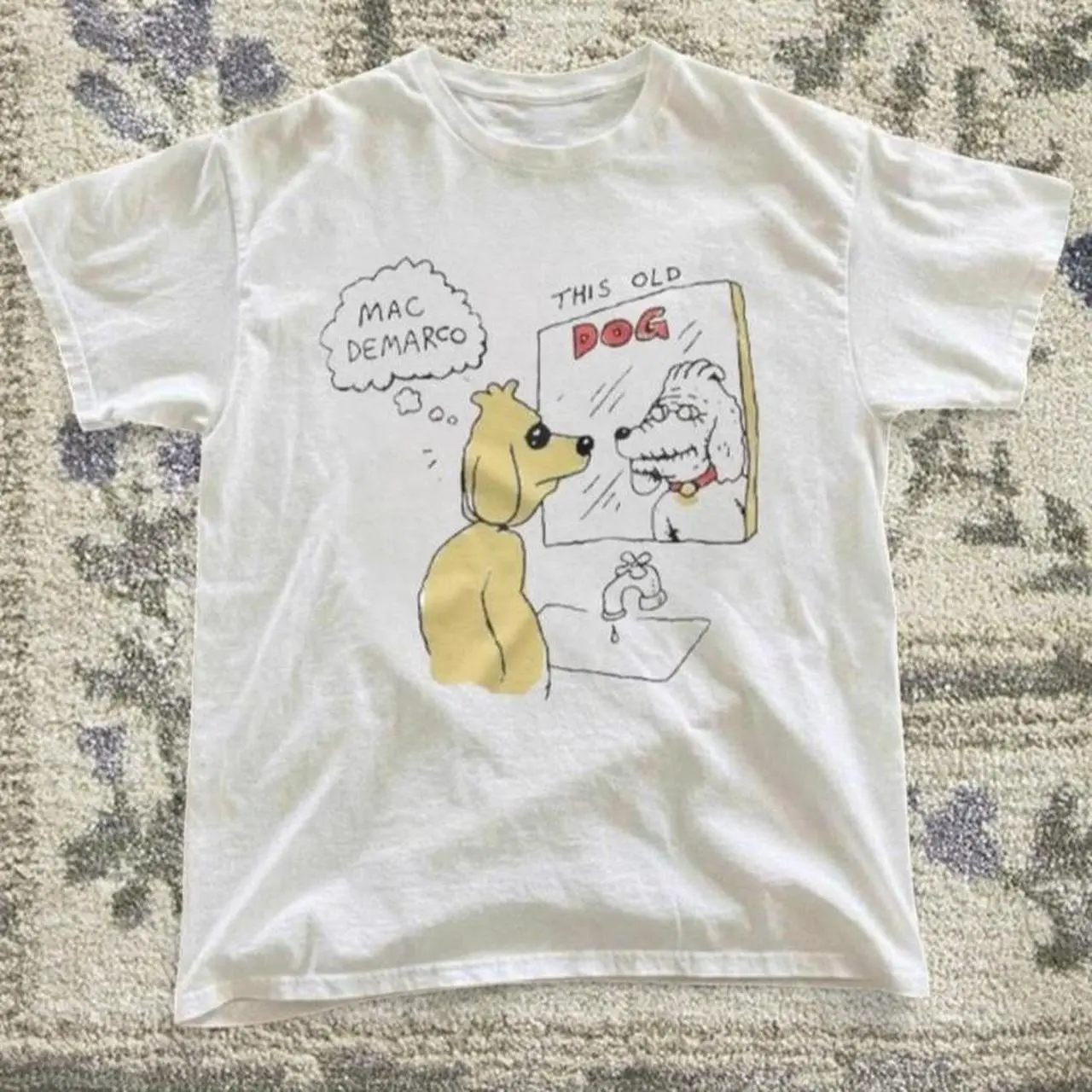 Mac DeMarco T-shirt Vintage Mac DeMarco This Old Dog Album Graphic Tee, Retro Indie Rock Dog Reflection Shirt, Loose Fit