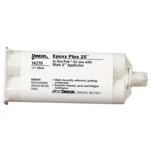 Devcon 50 mL Cartridge Two Part Epoxy 25 min Working Time, 2,750 psi Shear Strength 14278