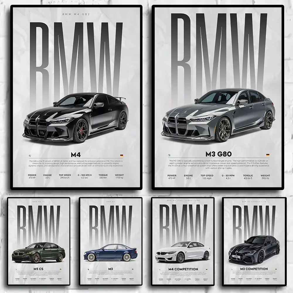 1 piece, Luxury Car Race Poster Art, Modern Canvas Painting, Aesthetic Wall Decor, Living Room Decor, Home Decor, Home Living Room Bedroom Decor, Frameless, Unframed Art Print
