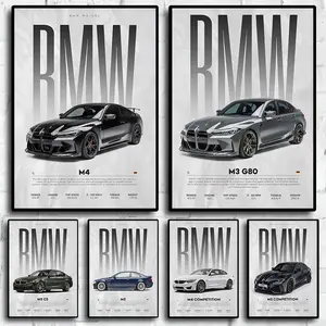 1 piece, Luxury Car Race Poster Art, Modern Canvas Painting, Wall Decor, Living Room Decor, Home Decor, Home Living Room Bedroom Decor, Frameless, Unframed Art Print