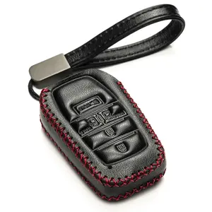 Vitodeco Genuine Leather Smart Key Fob Case Cover Protector Compatible for Toyota Sienna (2021 - 2026 Models) - 5-Button