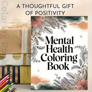 New Best-Selling A4 Mental Health Coloring Book, Thickened Coloring Book, Drawing Book, Fill-In-The-Blank Book, Stress Relief