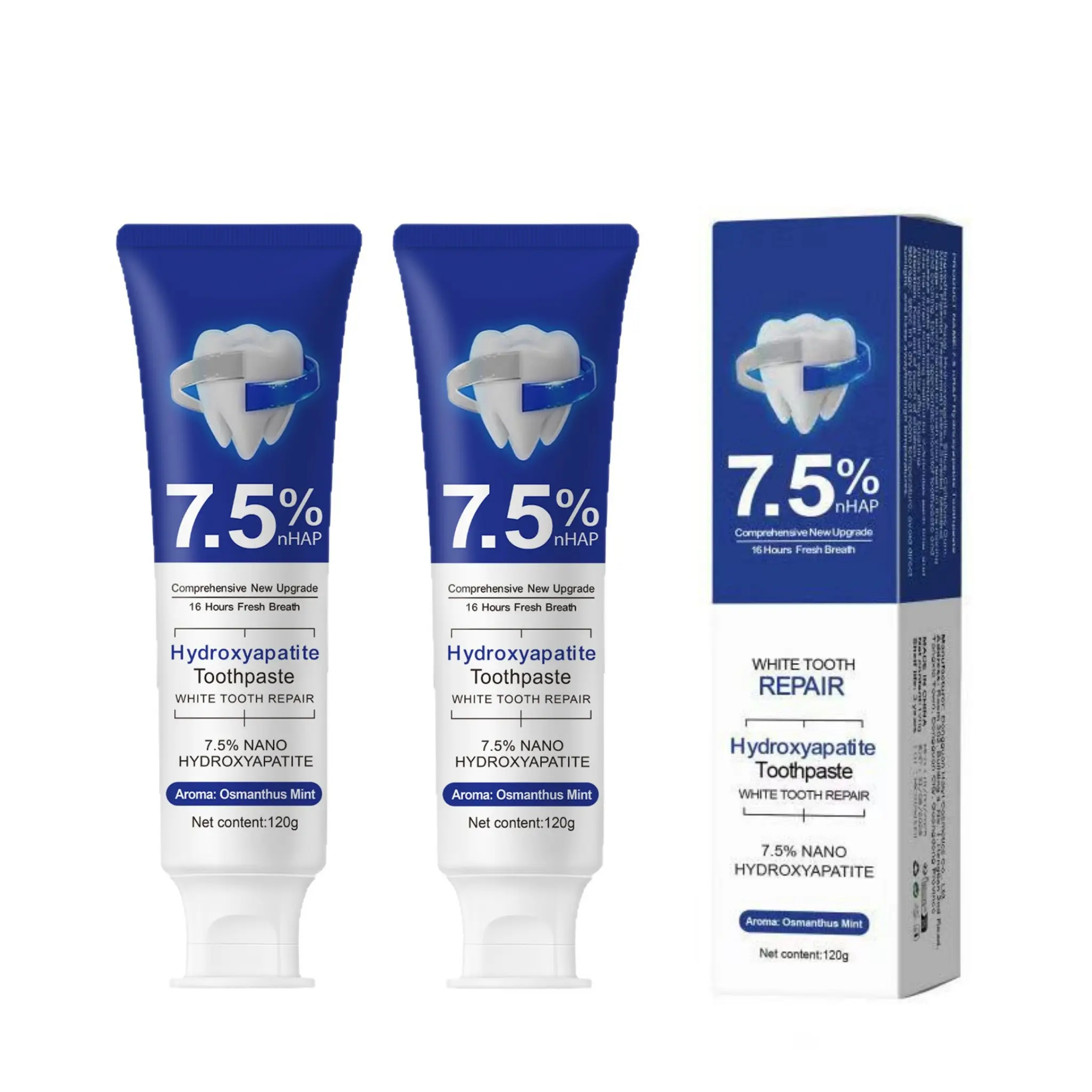 7.5% Nano Hydroxyapatite Toothpaste, Fluoride Free, Unisex, Gentle Mint, Enamel Protection, Tooth Strengthening, Fresh Breath, Daily Oral Care, Home Supply, Party Bag Gift Option