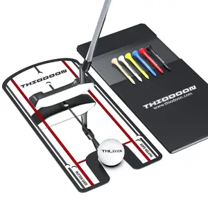 THIODOON Golf Putting Mirror - 3mm Ultra-Thin Alignment Putting Training Aid for Correcting Eye & Shoulder Position | Anti-Scratch Acrylic Surface with Portable Carry Bag for Home & Green Practice
