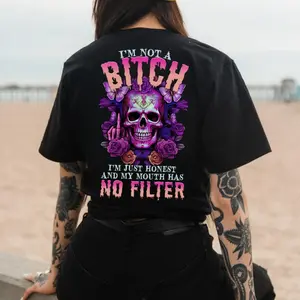 No Filter Skull Shirt, I’m Not a Bch Hoodie, Honest Woman Graphic Tee, Bad Girl Skull Hoodie, Butterfly Skull No Filter Sweatshirt for Women, I’m Just Honest Skull Shirt, Edgy No Filter Hoodie, Gothic Skull Apparel
