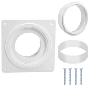 Dryer Vent Connector Kit, Dryer Vent Wall Plate with Quick Connect & Disconnect, Twist Lock Dryer Duct Connector Kit Fits 4 Inch Tubes, Covers Area 7 Inch x 7 Inch, for Dryer Washer Bathroom - Home Improvement.
